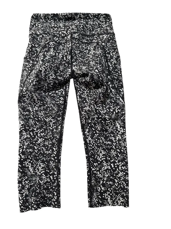 Lululemon size 6 fast & free crop Black White Speckle Side-Pocket Leggings - Image 10