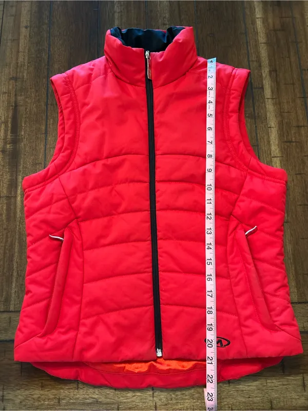 Marker Women’s Size 6 Red Insulated Ski Vest Thinsulate Puffer Full Zip - Image 7