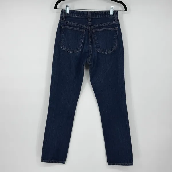 Reformation Winona Mid Slim Jean Volta Dark‎ Wash Blue Denim Size 25 - Image 2
