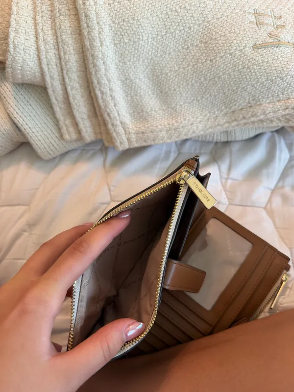 Michael Kors Wallet Wristlet Leather Brown - Image 5