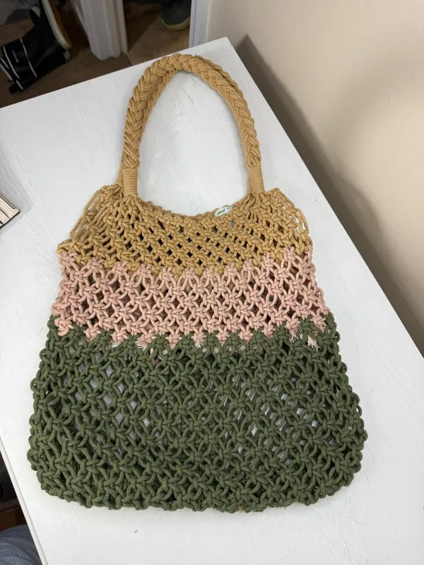 Aerie Multicolor Crochet Tote Bag - Image 2