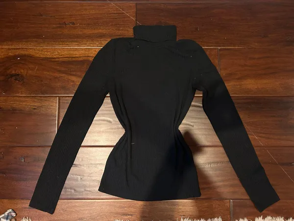 Madewell Black Ribbed Turtleneck - Image 2