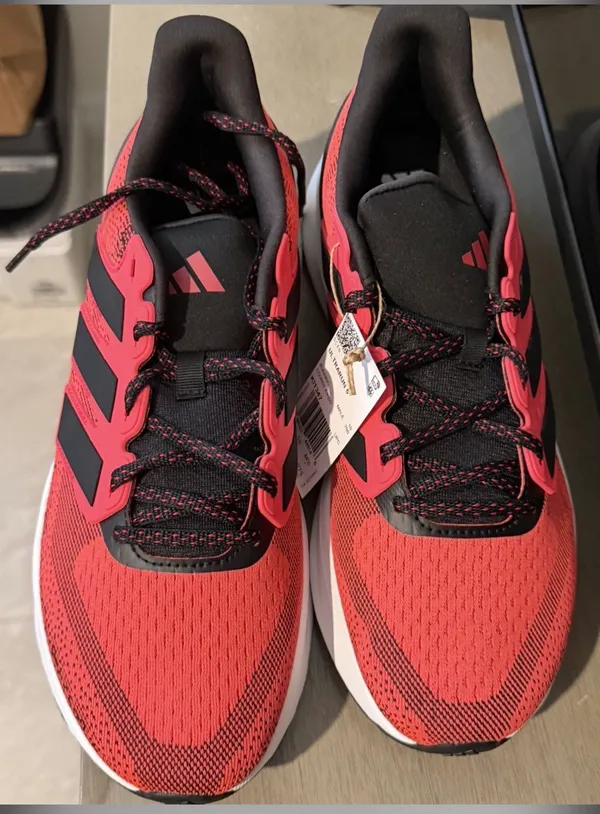 Size 10.5- Adidas Ultrarun 5 Lucid Red Black White - Image 2