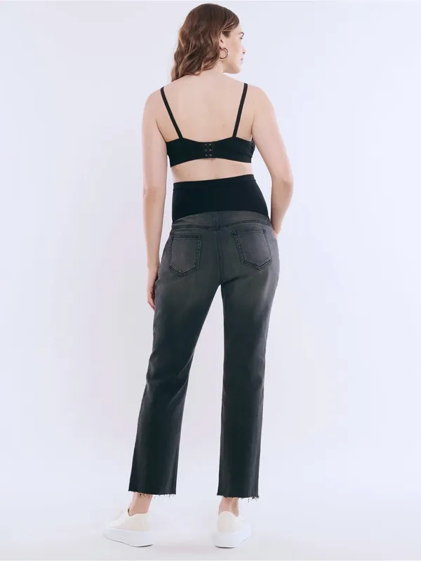 Motherhood Maternity Slim Straight Jeans Black Large NWT STITCH FIX - Image 2