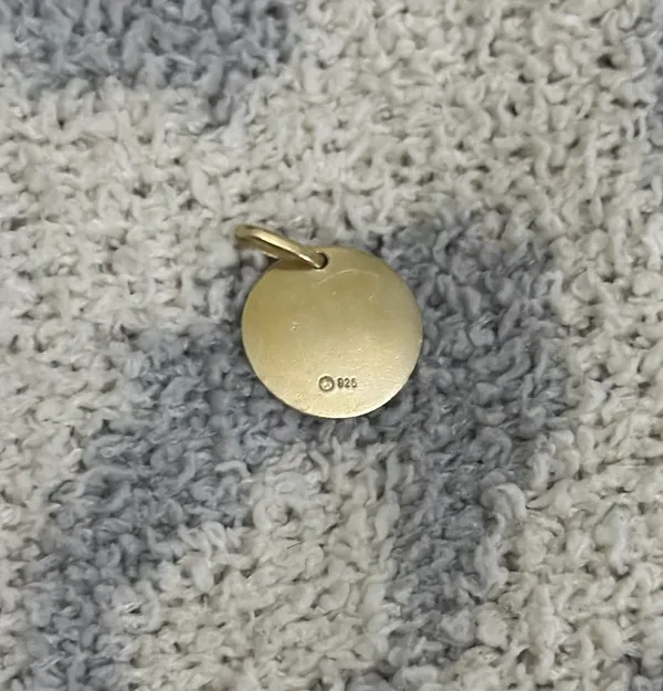 Mejuri Gold Vermeil Taurus Zodiac Charm with white sapphire - Image 2