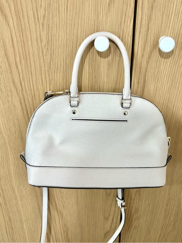 NWOT Coach Canvas Crossbody/shoulder Bag White With Twilly Silk Ribbon - Image 5