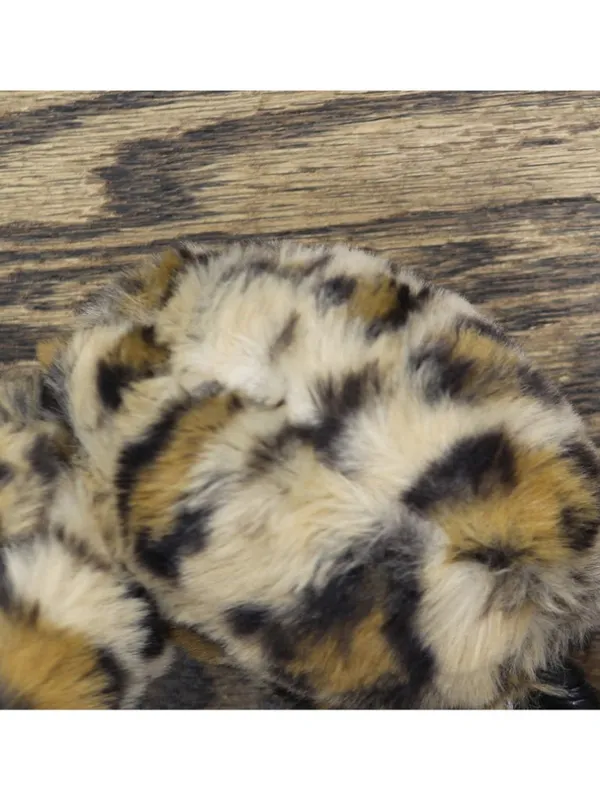 NWT INC International Concepts Faux Fur Earmuffs Fauzzy Leopard Brown / Black - Image 5