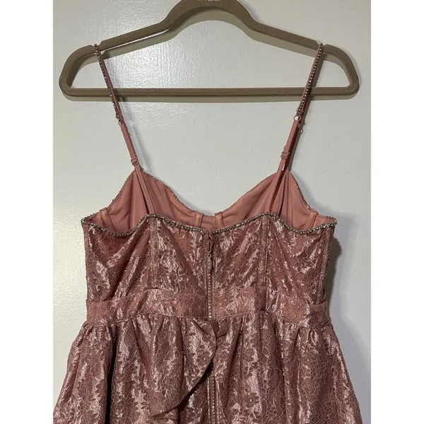 For Love & Lemons Shai Maxi Dress Dusty Pink Size Medium NWT Feminine Romantic - Image 11