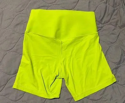 Aerie Neon Yellow Shorts - Image 2