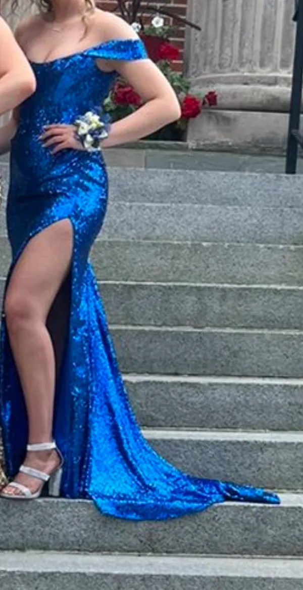 Blue Prom Dress - Image 6