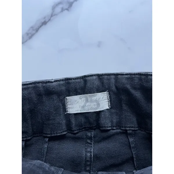 Free People We The Free Jayde Flare Jeans 25 Washed Black High Rise Corset Onyx - Image 3