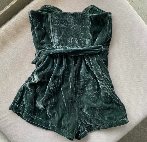 Velvet Romper Strapless NWT - Image 2