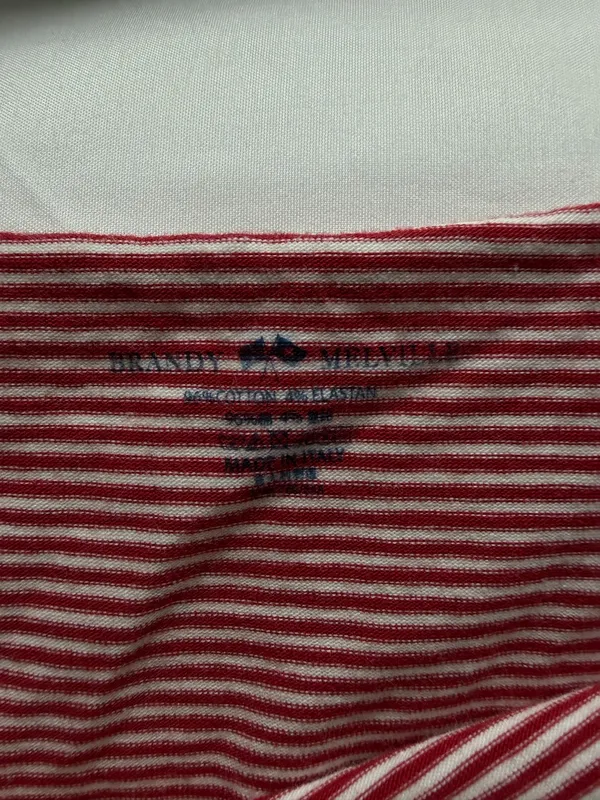Brandy Melville Women's RED and WHITE long sleeve - Image 3