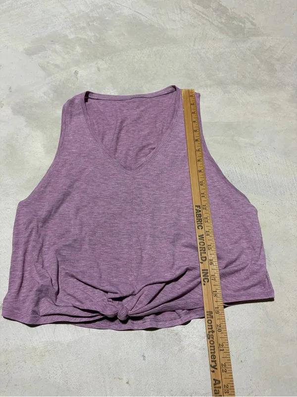 lululemon athletica Heathered Mauve V-Neck Knot Tank - Image 3