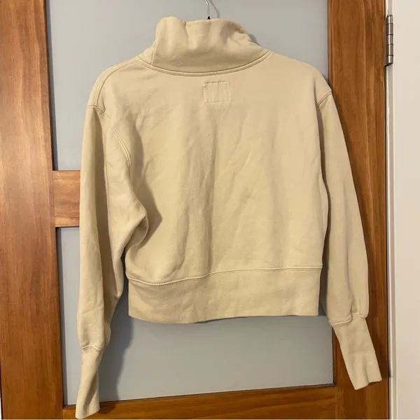 Abercrombie Ivory Mock Neck Cropped Pullover Sweater - Image 6
