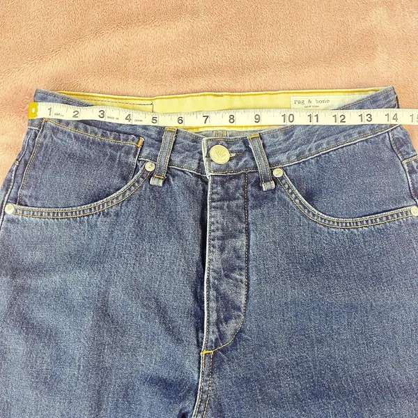 rag & bone Engineer High Rise Straight Jeans Size 26 Dark Indigo - Image 6