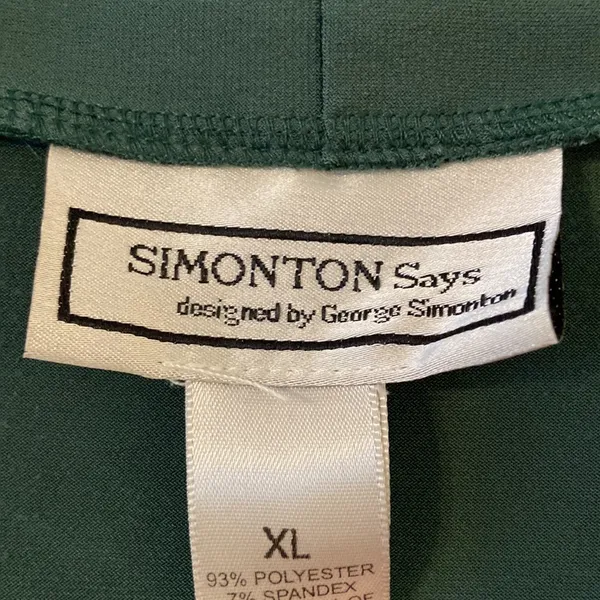 George Simonton Women’s long sleeves shirt size XL color green length 34” - Image 2