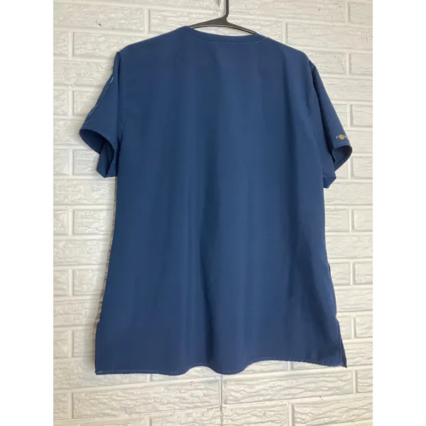 Carhartt Scrub Top Womens L Navy Blue Excellent‎ Force Cross-Flex V-Neck C12110 - Image 6