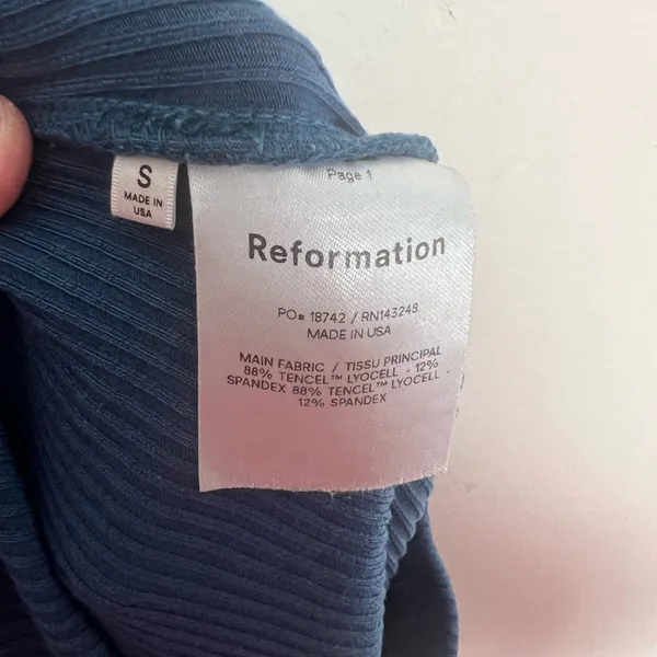 REFORMATION JEANS- Marion Pant Blue Size S - Image 7