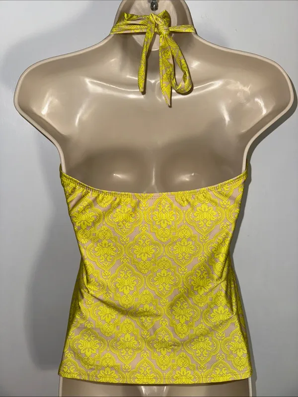 Antonio Melani Boho Print Tankini Swim Top w Halter Ties Women’s S Small - Image 4