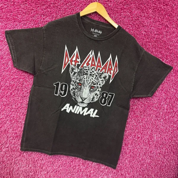 Def Leppard 1987 Animal Hysteria Heavy Metal Rock Band Tee M - Image 3