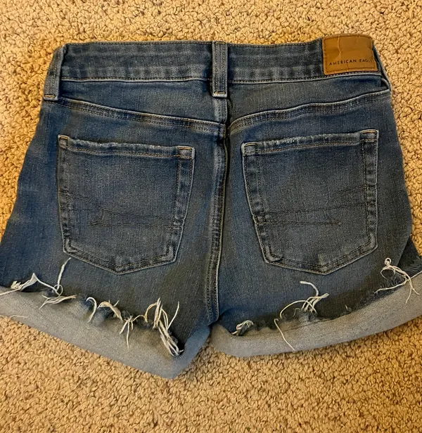American Eagle ripped jean shorts - Image 2
