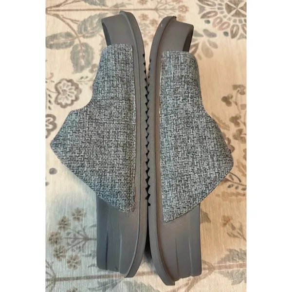 KuaiLu Women's Orthopedic Recovery Slides Gray Size 10 Double Buckle Sandals - Image 5