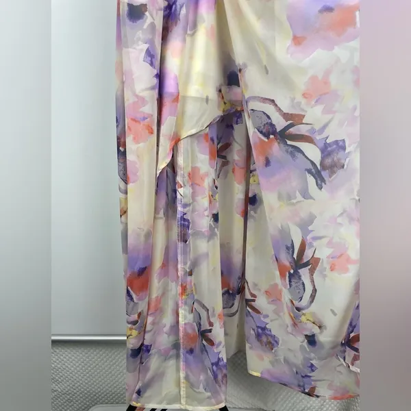 Show Me Your Mumu Watercolor Artsy Faux Wrap Sleeveless Kendall Maxi Dress‎ - Image 5