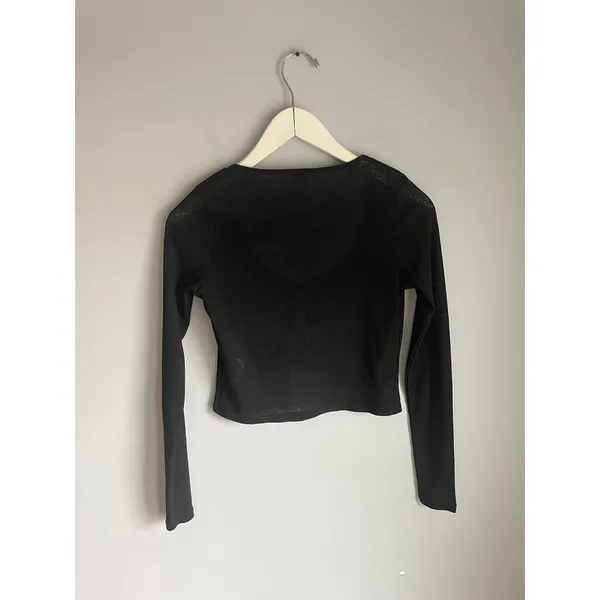 Cotton On Black Cardigan Sweater Coquette Whimsigoth 90s y2k size Small Basic - Image 2