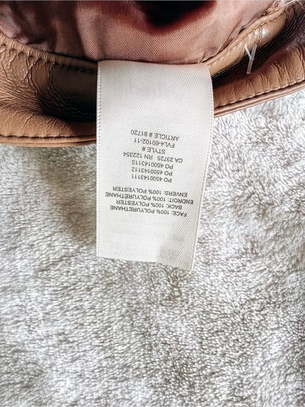 Aritzia Wilfred Melina Vegan Leather Pants Cognac Brown Size 10 - Image 6