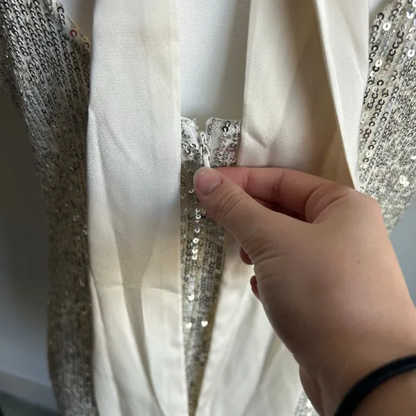CeCe By Anthropologie Cocktail Mini Sequin Dress New Years Bow Tie Size M - Image 7
