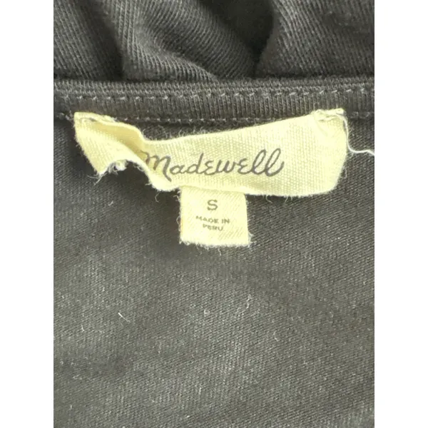 Madewell Black Ruched V-Neck Top Women Small Whimsical Grunge - Image 6