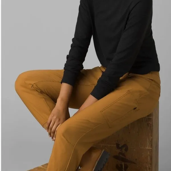 Prana Halle Jogger Pants Womens 4 Dark Ochre Tan‎ Cargo Hiking Climbing - Image 2