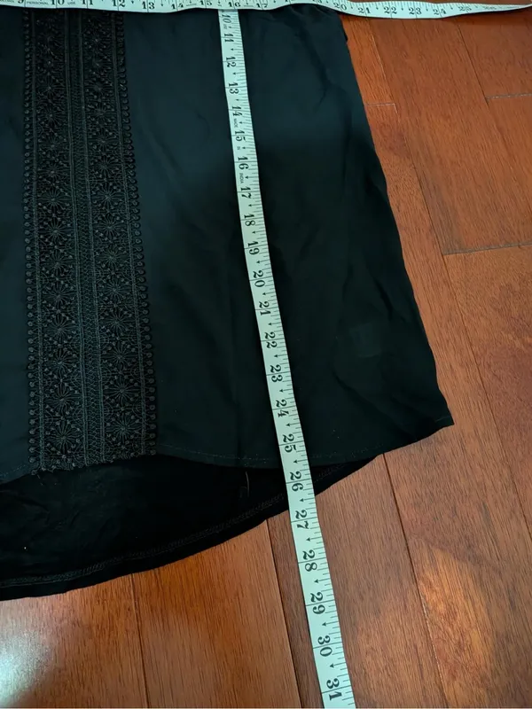 Fortune + Ivy Zara Black Crochet Trim V-Neck Blouse Size Large NWT - Image 7