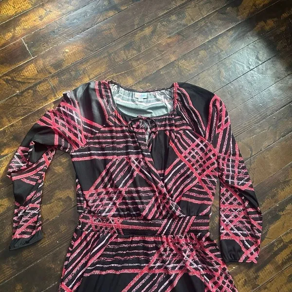 Lularoe peasant wrap look Jody artsy nursing L dress - Image 3