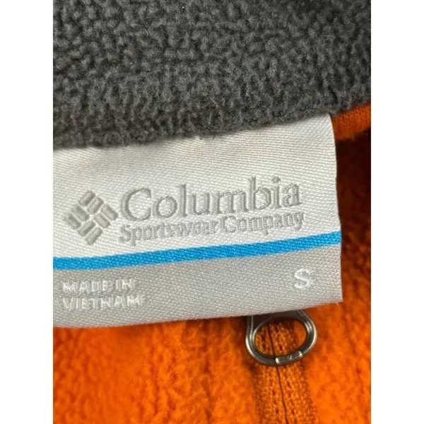Columbia Quarter‎ Zip Fleece Pullover Jacket Women's Small Orange Gray - Image 7
