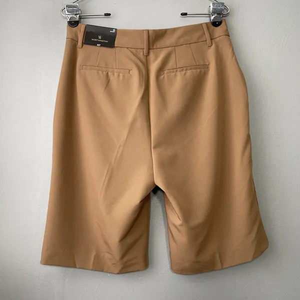 Worthington Bermuda Trouser Short Size 6 Camel Tan Dressy Career Preppy Twee Y2K - Image 6