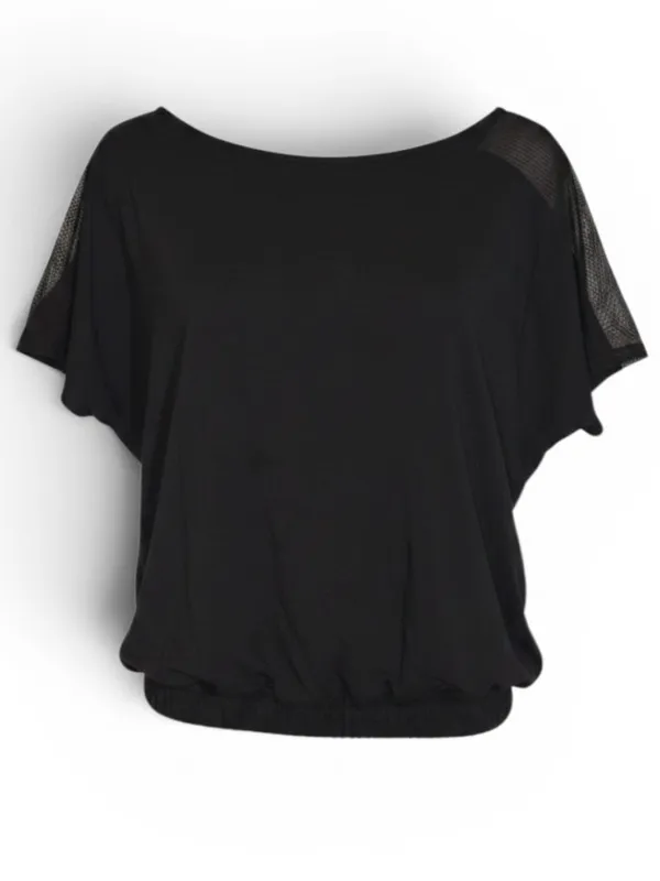 Honeylove Black Short Sleeve Pajama Set Mesh Insets Women's XL - Image 2