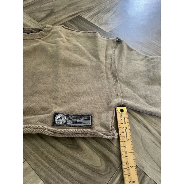 Alphalete Women's Terry Oversized Crop Pullover - Smockey Quartz , Size Small - Image 4