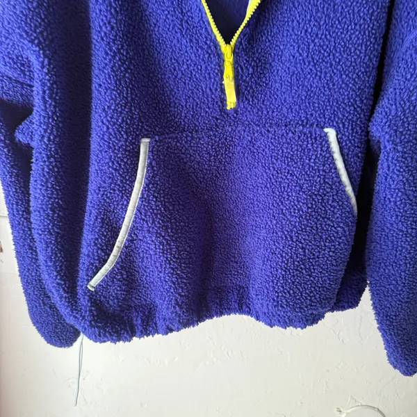 Wild Fable Womens Purple Fleece Sherpa Quarter Zip Hoodie‎ Top XXL Plus - Image 6
