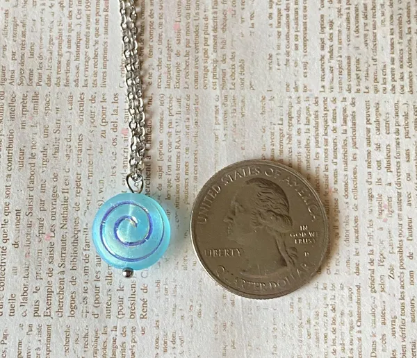 Handmade spiral swirl uzumaki funky boho fairy style simple necklace🌀 - Image 8