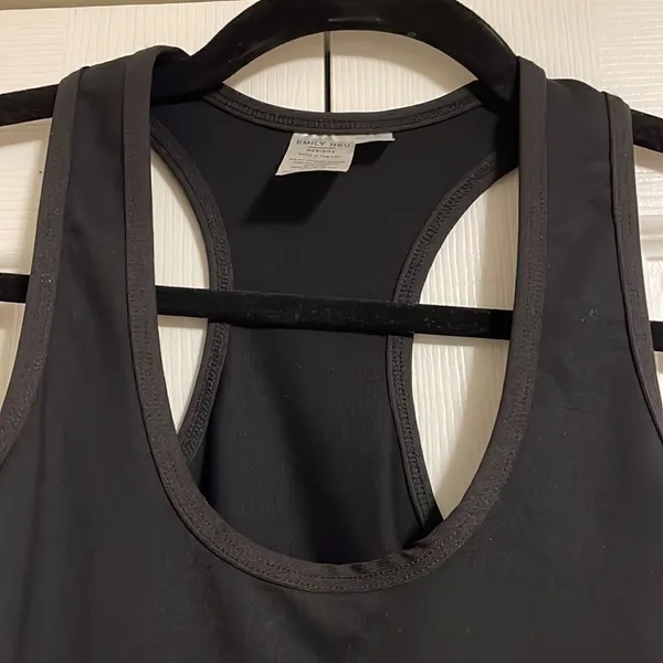 Emily Hsu Women’s Black Racerback Workout Tank Top - Image 4