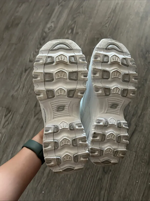 Skechers White Women's Lace-Up Chunky Sneakers - Image 3