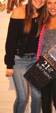 Off The Shoulder Night Out Top Black - Image 2