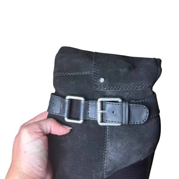 Nine West Vintage America Collection NINI Black Suede Boots Size 10 Leather - Image 10