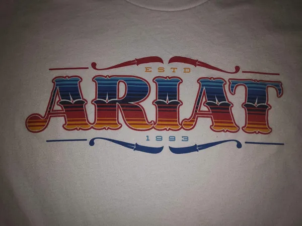 Womens small Ariat Serape Style high low drop tail hemline TShirt - Image 4