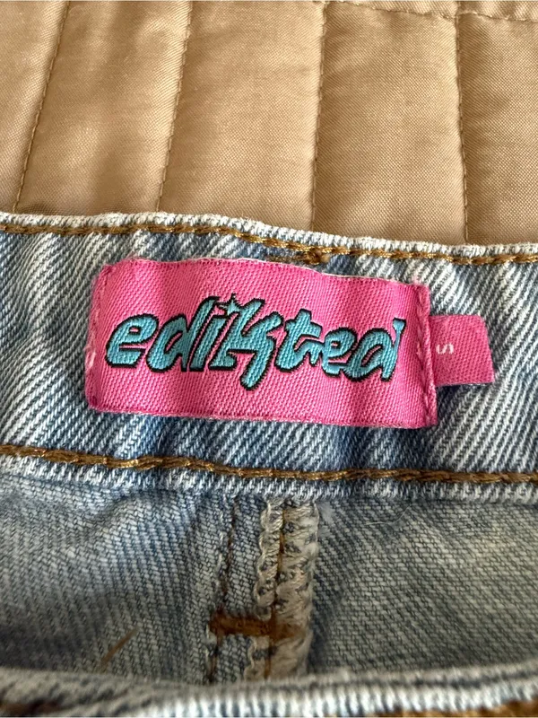 Edikted Light Blue Wide-Leg Jeans - Image 2