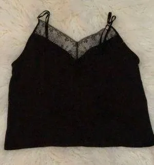 MIDNIGHT BAKERY Rose Noir Lace Trim Pajamas - Image 3