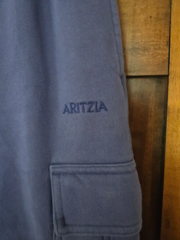 Aritzia Wide-Leg Cargo Joggers in Cobalt Blue Xs - Image 5