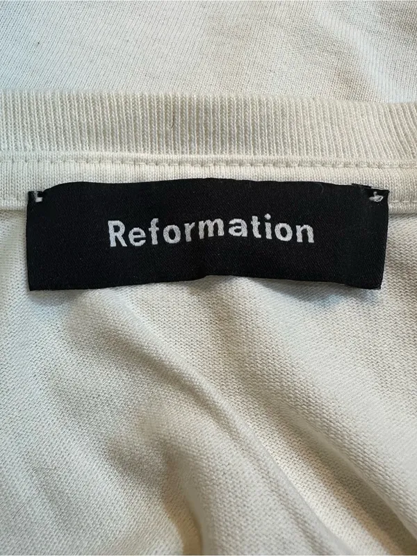 Reformation Women's Retro Rainbow Striped Tee Size XS - Image 7